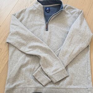 johnnie-O Light Gray Zip-Up Sweater